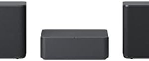 LG SPQ8-S kabellose Rück-Lautsprecher (140 Watt) für die LG Soundbars DS90QY & DS80QY, Dark Steel Silver [Modelljahr 2022]