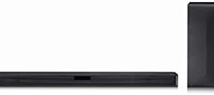 LG DSL4 Soundbar (300 Watt) mit kabellosem Subwoofer (2.1 Kanäle, USB, Bluetooth) & Amazon Basics Toslink Optisches Digital-Audiokabel, 1 m