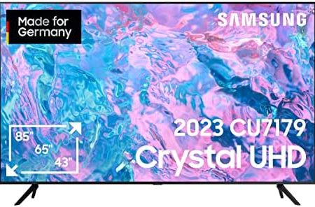 Samsung Crystal UHD CU7179 55 Zoll Fernseher (GU55CU7179UXZG, Deutsches Modell), PurColor, Crystal Prozessor 4K, Motion Xcelerator, Smart TV [2023]