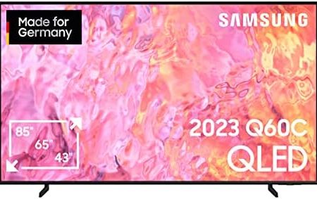 Samsung QLED 4K Q60C 85 Zoll Fernseher (GQ85Q60CAUXZG, Deutsches Modell), Quantum-Dot-Technologie, Quantum HDR, AirSlim Design, Smart TV [2023]