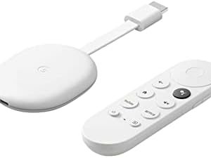 Chromecast mit Google TV (HD) Snow — Streamen Sie Unterhaltung mit der Sprachfernbedienung auf Ihren Fernseher — Filme und Serien in HD ansehen — Chromecast auf Französisch