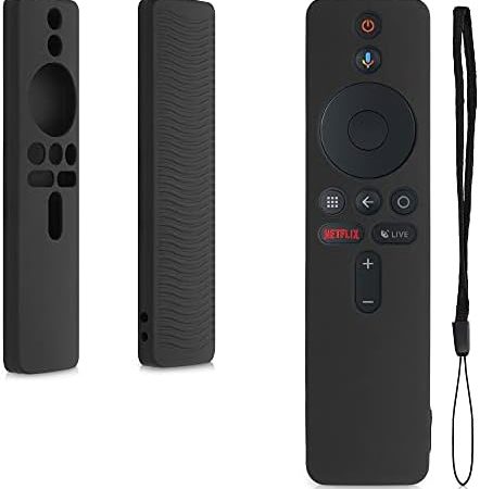 kwmobile Hülle Fernbedienung kompatibel mit Xiaomi Mi Box S Hülle - Silikon Case für TV Zubehör in Schwarz