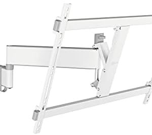 Vogel's Comfort TVM 3645 Schwenkbare TV-Wandhalterung für 40-77 Zoll Fernseher, Max. 35 kg, Schwenkbar bis zu 180°, Full-Motion TV Halterung max. VESA 600x400, Universelle Kompatibilität, Weiß