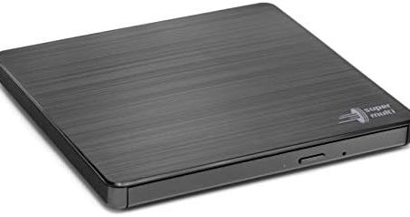 Hitachi-LG GP60 External DVD Drive, Slim Portable DVD Burner/Writer/Player for Laptop, Windows and Mac OS Compatible, USB 2.0, 8x Read/Write Speed - Black