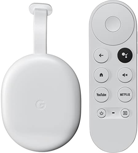 Chromecast mit Google TV (HD) Schnee – Streame Unterhaltung per Fernbedienung mit Spracherkennung auf deinen TV – Filme und Serien ansehen