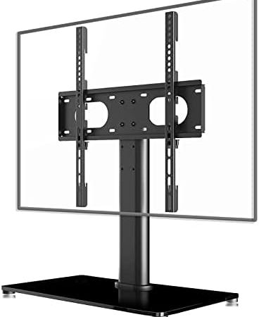 suptek TV Standfuss Universal TV Ständer für 17-55 Zoll LCD LED Fernseher oder Monitore bis zu 40 KG, Max.VESA 400X400mm Höhenverstellbar TV Standfuß Fernseher Standfuss(TS001-02)