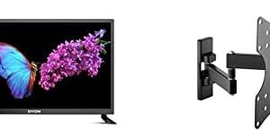 DYON Enter 24 Pro X2 60 cm (24 Zoll) Fernseher (Triple Tuner (DVB-C/-S2/-T2)), Schwarz & Goobay 49714 Wandhalterung 27 Zoll für Monitor und Fernseher von 23 bis 42“ bis 15Kg max. VESA 200x200, 49174