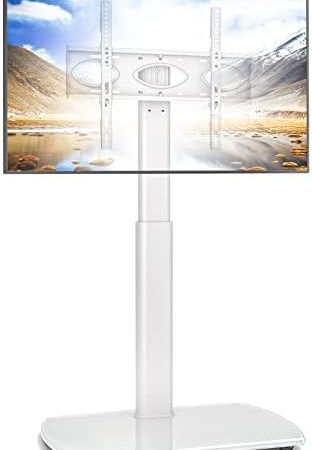 RFIVER TV Ständer mit Schwenkbar Halterung Fernsehständer für 32 bis 65 Zoll Flach & Curved Fernseher TV Bodenständer Standfuß höhenverstellbar Fernsehstand Max.VESA 400X400mm bis zu 35kg