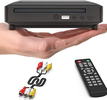 Ceihoit Mini DVD Player für TV HDMI/AV Ausgang mit Kabel enthalten, HD 1080P Upscaling, USB Eingang, Alle Regionen frei, Fehler Korrektur, integriertes PAL/NTSC System, DVD CD Player