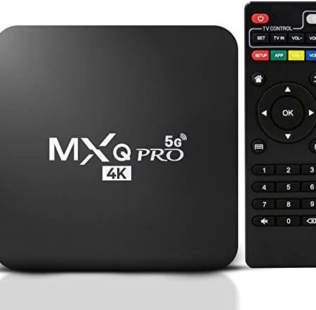 Retoo Android TV Box mit TV Fernbedienung, Smart TV-Box mit 2.4GHz Quadcore-Prozessor, Media Player mit Auflösung 4k und Full HD, Konverter (8GB 1GB RAM DDR3)