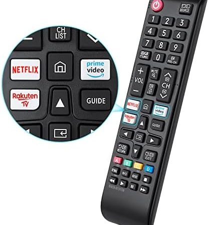 Smart Remote BN59-01315B für Samsung 4K UHD HDR Crystal QLED TV, für Samsung UE Serie Quantum TVs mit Netflix/Rakuten/Prime Video