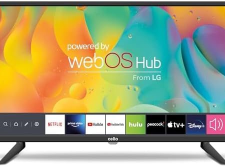 CELLO 24" Smart TV LG WebOS HD Ready Fernseher mit Triple Tuner S2 T2 FreeSat Bluetooth Disney+ Netflix Apple TV+ Prime Video