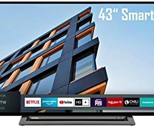 Toshiba 43LL3C63DAY 43 Zoll Fernseher / Smart TV (Full HD, HDR, Triple-Tuner, Bluetooth) - 6 Monate HD+ inklusive [2022] [Energieklasse E], Schwarz