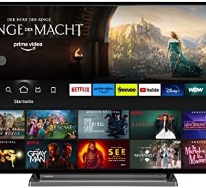 Toshiba 43UF3D63DA 43 Zoll Fernseher/Fire TV (4K Ultra HD, HDR Dolby Vision, Smart TV, Triple-Tuner, Alexa Built-In, Bluetooth, Sound by Onkyo), schwarz