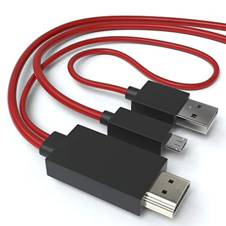 JAMEGA – MHL zu HDMI Kabel, Micro USB auf HDMI Adapter 1080P HDTV für Smartphones und Tablets für Übertragung auf TV kompatibel mit Huawei, Xiaomi, LG, HTC, ZET, Pantech, Sharp