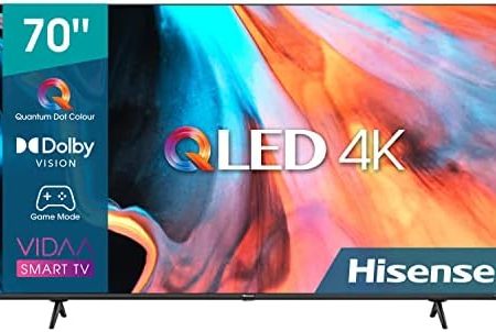 Hisense 70E7HQ QLED Smart-TV 176,5 cm (70 Zoll) Fernseher (4K, HDR10+ decoding, HLG, Dolby Vision, DTS Virtual, 60Hz Panel, Bluetooth, Alexa Built-in, VIDAA Voice)[2022], schwarz