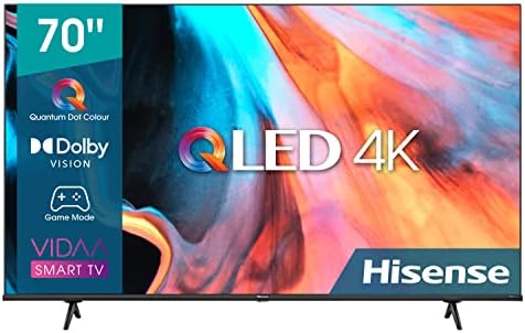 Hisense 70E7HQ QLED Smart-TV 176,5 cm (70 Zoll) Fernseher (4K, HDR10+ decoding, HLG, Dolby Vision, DTS Virtual, 60Hz Panel, Bluetooth, Alexa Built-in, VIDAA Voice)[2022], schwarz