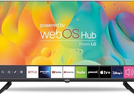 CELLO 32" Smart TV LG WebOS HD Ready Fernseher mit Triple Tuner S2 T2 FreeSat Bluetooth Disney+ Netflix Apple TV+ Prime Video