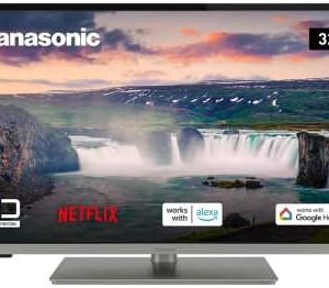 Panasonic TX-32MS350E, 32-Zoll HD LED Smart TV, High Dynamic Range (HDR), Google Assistant & Amazon Alexa, USB Media Player, Hotelmodus, optionale Wandhalterung, INOX Silber