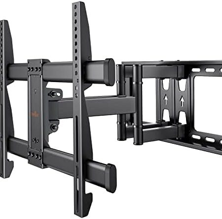 Perlegear TV Wandhalterung Schwenkbar Neigbar für 37-84 Zoll Flach & Curved Fernseher, TV Halterung max.VESA 600x400mm bis zu 60kg