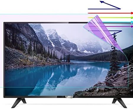 CUNIO Blendfreier TV-Bildschirmschutz für 42-75 Zoll, Innen- und Außenbereich, matt, Kratzfest, Anti-Blaulicht-Schutzfolie für Sony, Samsung, Hisense, LG usw / 50in 1101x620mm