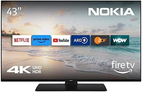 Nokia 43 Zoll (108 cm) 4K UHD Fernseher integriertem Fire TV (WLAN, HDR, Triple Tuner DVB-C/S2/T2, Netflix, Prime Video, YouTube, Disney+) - UN43AV310 - 2023