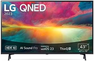 LG 43QNED756RA 109 cm (43 Zoll) 4K QNED MiniLED TV (Active HDR, 60 Hz, Smart TV) [Modelljahr 2023]