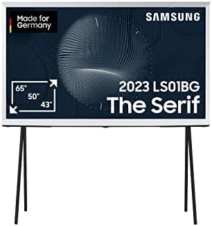 Samsung QLED The Serif 43 Zoll Fernseher (GQ43LS01BGUXZG, Deutsches Modell), Ikonisches Design, mattes Display, abnehmbare Standfüße, Smart TV [2023]