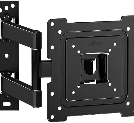 BONTEC TV Wandhalterung Schwenkbar Neigbar Monitor Wandhalterung für 13-43 Zoll LED/LCD/OLED Fernseher oder Monitor bis zu 35 kg, max. VESA 200x200mm