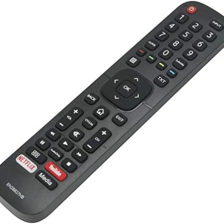 ALLIMITY EN2BB27HB EN2BB27H Fernbedienung Ersetzt für Hisense TV with YouTube Netflix Media Buttons H32A5600 H32AE5500 H39A5600 H39AE5500 H43A5600 H43A6100 H43AE5500 H43AE6030 H50A6100