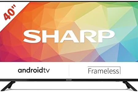 SHARP 40FG6EA Android Smart TV 102 cm (40 Zoll), Sprachsteuerung per Google Assistant, Chromecast, Bluetooth, 2X HDMI, 2X USB, Dolby Audio, Active Motion 400