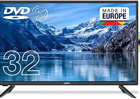 Cello C3220FDE 32" (80 cm Diagonale) HD Ready LED TV mit intergiertem DVD Player, Schwarz