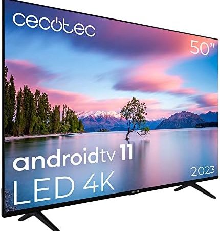 Cecotec TV LED 50" Smart TV A1 -Serie Alu10050. 4K UHD, Android 11, Frameless Design, MEMC, Dolby Vision und Dolby Atmos, HDR10, Modell 2023