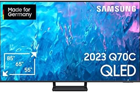 Samsung QLED 4K Q70C 55 Zoll Fernseher (GQ55Q70CATXZG, Deutsches Modell), Quantum Prozessor 4K, Motion Xcelerator Turbo+, Quantum HDR, Smart TV [2023]