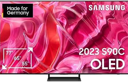 Samsung OLED 4K S90C 77 Zoll Fernseher (GQ77S90CATXZG), Quantum HDR OLED, Neural Quantum Prozessor 4K, LaserSlim Design [2023]