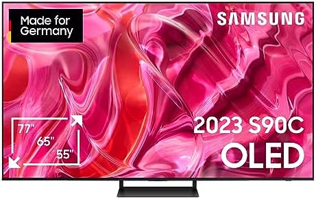 Samsung OLED 4K S90C 77 Zoll Fernseher (GQ77S90CATXZG), Quantum HDR OLED, Neural Quantum Prozessor 4K, LaserSlim Design [2023]