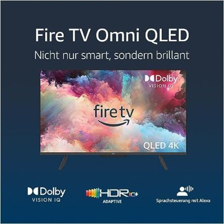 Amazon Fire TV Omni QLED Serie Smart-TV mit 43 Zoll (109 cm), 4K UHD, Sprachsteuerung mit Alexa