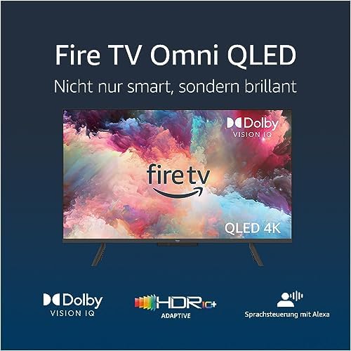 Amazon Fire TV Omni QLED Serie Smart-TV mit 43 Zoll (109 cm), 4K UHD, Sprachsteuerung mit Alexa