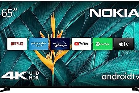 Nokia 65 Zoll (164 cm) 4K UHD Fernseher Smart Android TV (DVB-C/S2/T2, Netflix, Prime Video, Disney+) - UN65GV320I -2023