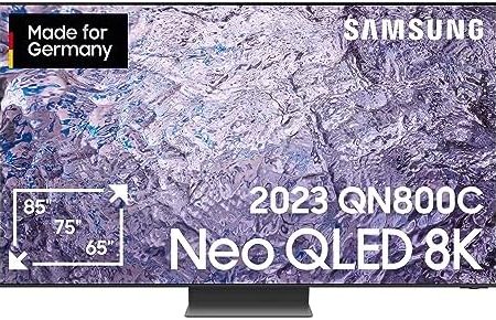 Samsung Neo QLED QN800C 85 Zoll Fernseher (GQ85QN800CTXZG, Deutsches Modell), Neo Quantum HDR 8K Plus, Neural Quantum Prozessor 8K, Dolby Atmos, Smart TV [2023]