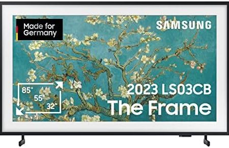 Samsung QLED The Frame 32 Zoll Fernseher (GQ32LS03CBUXZG, Deutsches Modell), mattes Display, austauschbare Rahmen, Art Mode, Smart TV [2023]