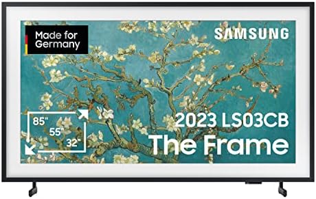 Samsung QLED The Frame 32 Zoll Fernseher (GQ32LS03CBUXZG, Deutsches Modell), mattes Display, austauschbare Rahmen, Art Mode, Smart TV [2023]