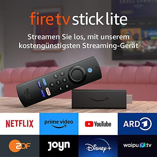 Amazon Fire TV Stick Lite mit Alexa-Sprachfernbedienung Lite (ohne TV-Steuerungstasten) | HD-Streaminggerät