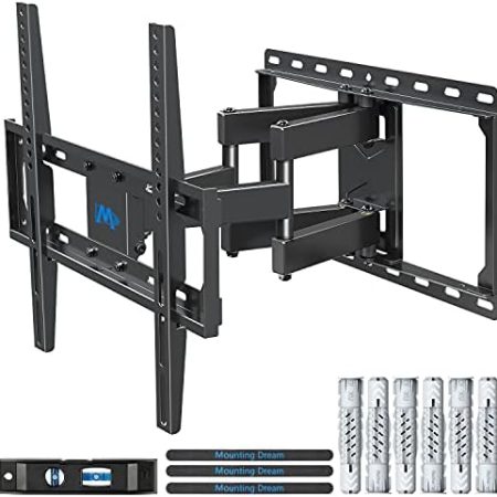 Mounting Dream TV Wandhalterung Schwenkbar Neigbar Fernseher Wandhalterung Doppel Arm Halterung für die meisten 26-65 Zoll LED, LCD, OLED, Plasma TVs mit VESA 75x75-400x400mm bis zu 45kg