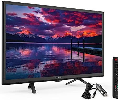 STRONG SRT 24HE4023 | 24'' HD TV | 230 V / 12 V , 768p, kompatibel | Camping Fernseher | DVB-T2/C/S2 | Hotelmodus | On-Screen-Programmführer mit Timer | schwarz