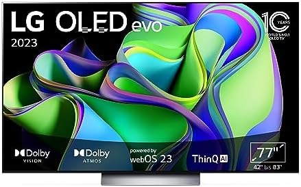 LG OLED77C37LA TV 195 cm (77 Zoll) OLED evo Fernseher (Smart TV, Brightness Booster, 120 Hz) [Modelljahr 2023]