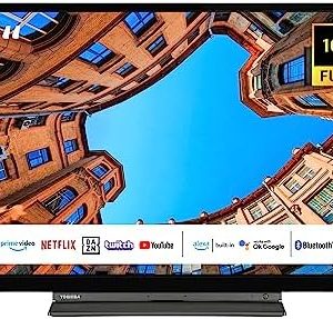 Toshiba 32LK3C63DAW 32 Zoll Fernseher/Smart TV (Full HD, HDR, Alexa Built-In, Triple-Tuner, Bluetooth) - Inkl. 6 Monate HD+ [2023]