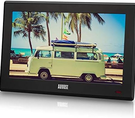 August DA100D – 10” Tragbarer HD TV DVB-T2 MPEG4 H.264/H.265/HEVC – LCD Fernseher mit PVR & Multimedia Player – Digital & Analog TV für Küche, Schlafzimmer, Wohnwagen – Strom- oder Batteriebetrieb