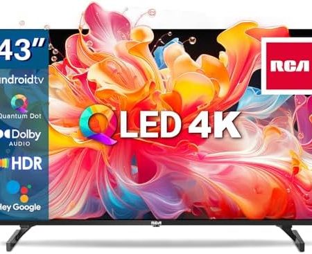 RCA QLED 4K Smart TV 43 Zoll(Fernseher 109cm) UHD, HDR,Frameless,Google Play Store(10000+APPs),Google Assistant,WiFi 2.4G/5G