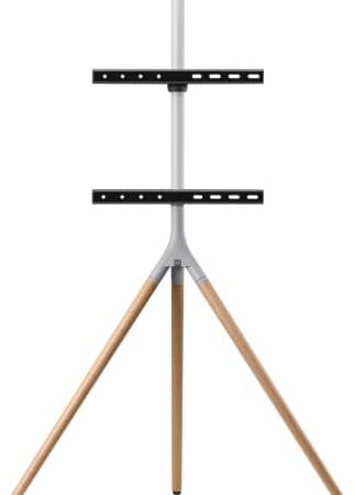 One For All Universelles Tripod TV-Stativ - Bildschirmgrößen 32-65'' - LCD/LED/Plasma/OLED/QLED-TV-Geräte/schwenkbar um 360° - Höhenverstellbar - VESA 400x400 - elegantes Design - WM7472